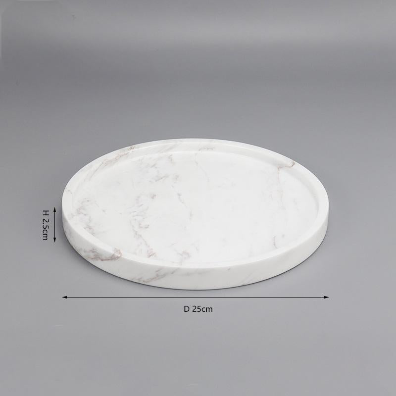 Marble Tray-Volakas Marble-White Moon