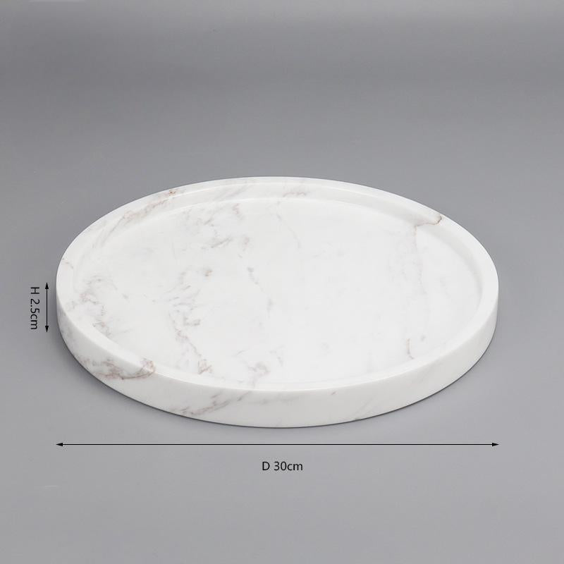 Marble Tray-Volakas Marble-White Moon