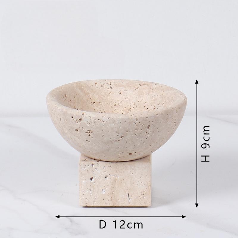 Marble Tray(Travertine)-Bell