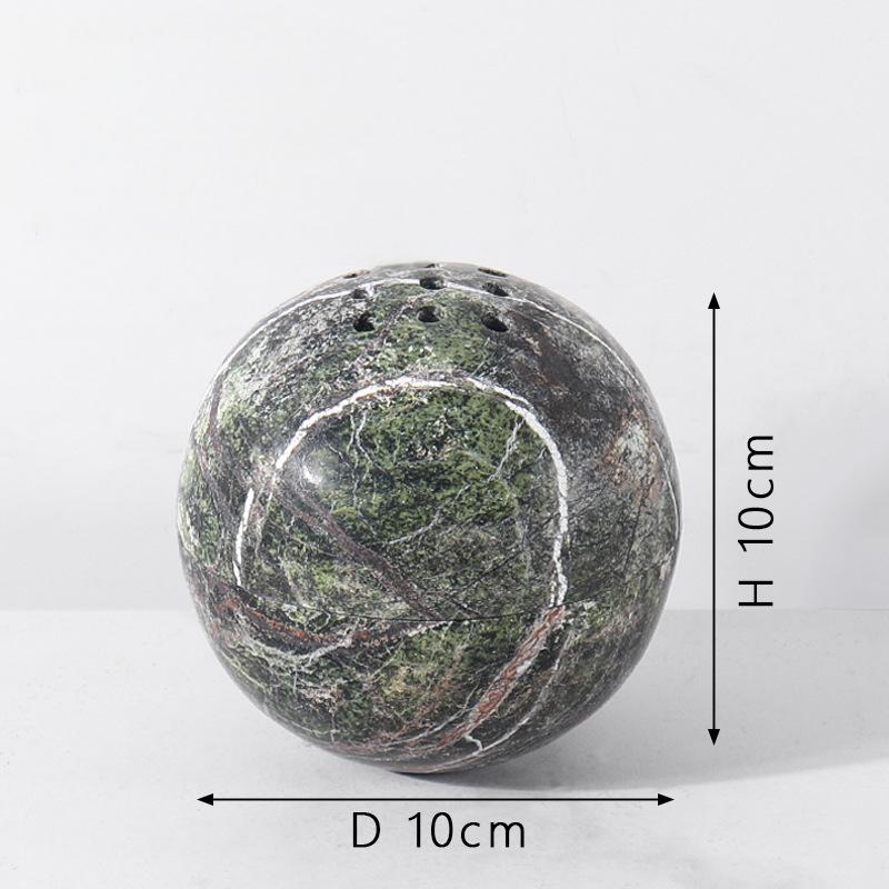 Marble incense burnner-Travertine Ball