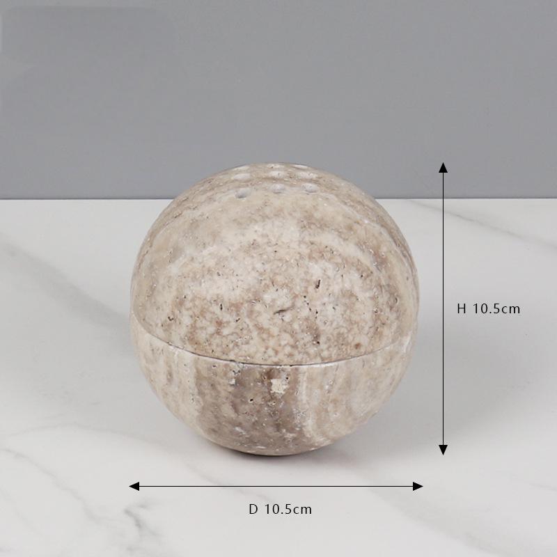 Marble incense burnner-Travertine Ball