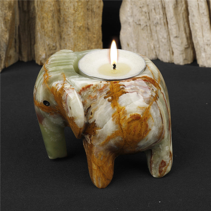 Marble Aromatherapy Candle Holders-Elephant