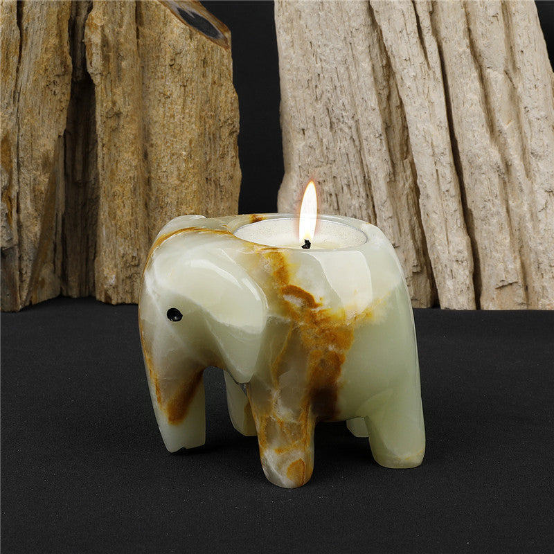 Marble Aromatherapy Candle Holders-Elephant