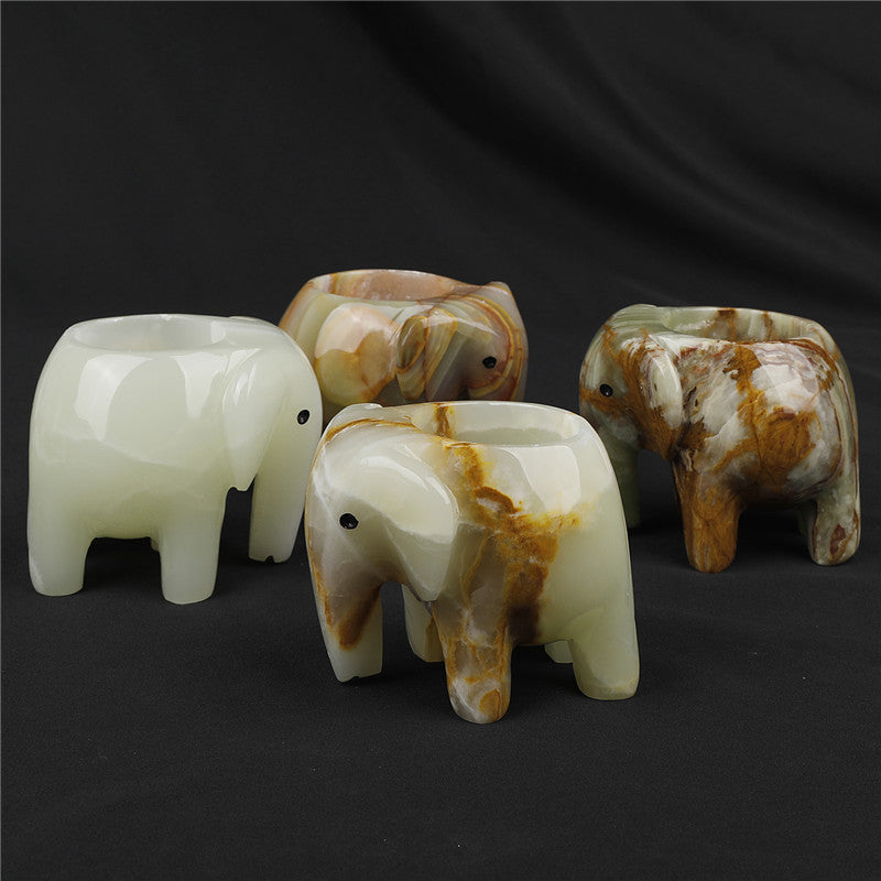 Marble Aromatherapy Candle Holders-Elephant