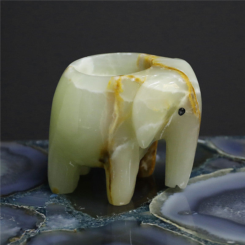 Marble Aromatherapy Candle Holders-Elephant