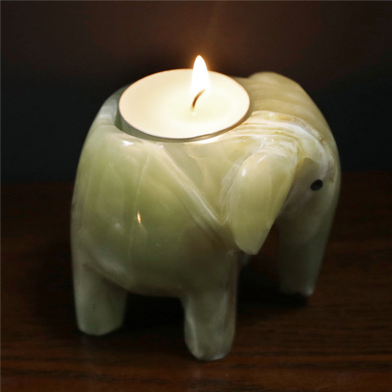 Marble Aromatherapy Candle Holders-Elephant