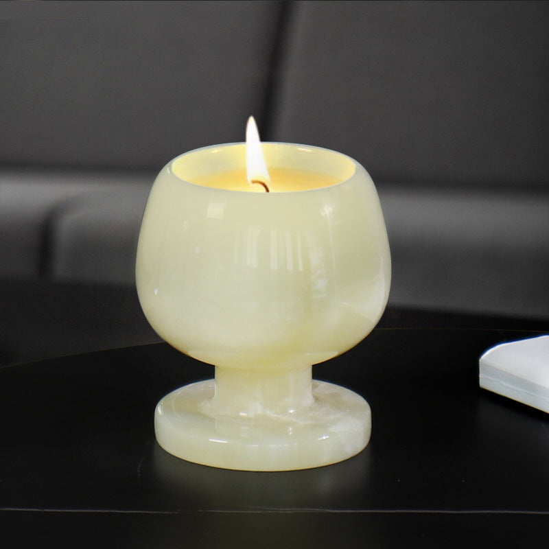 Marble Aromatherapy Candle Holders & Aromatherapy Essential Oil Diffuser-Wine Cup(without wax)