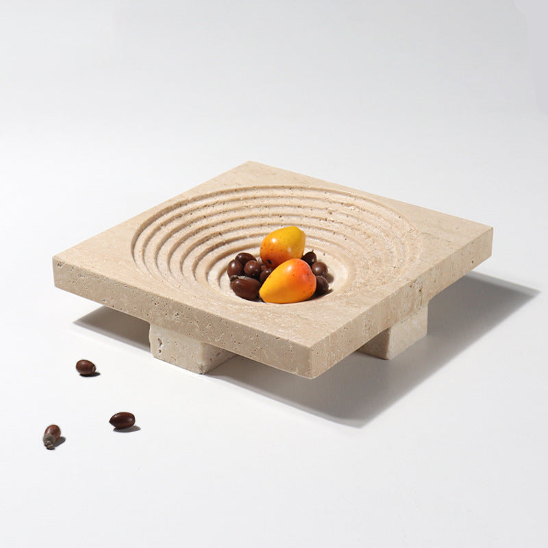 Marble(Travertine) Tray-Orbit