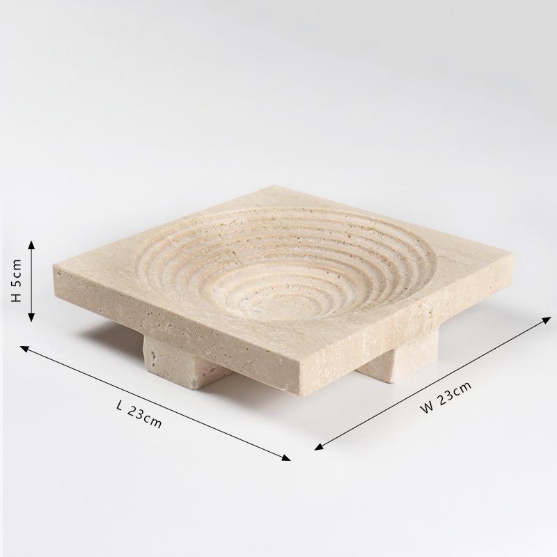 Marble(Travertine) Tray-Orbit