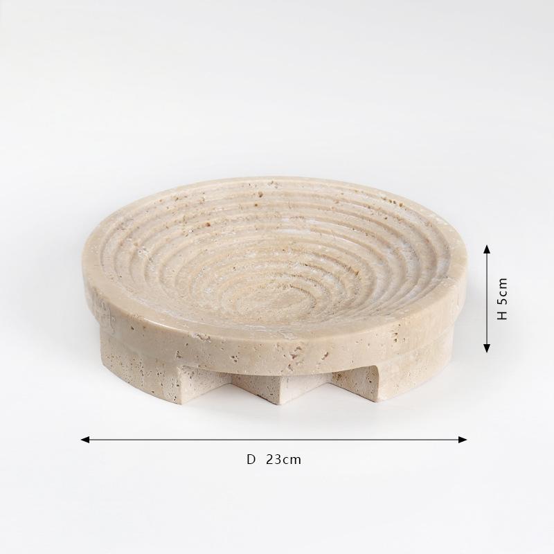 Marble(Travertine) Tray-Orbit