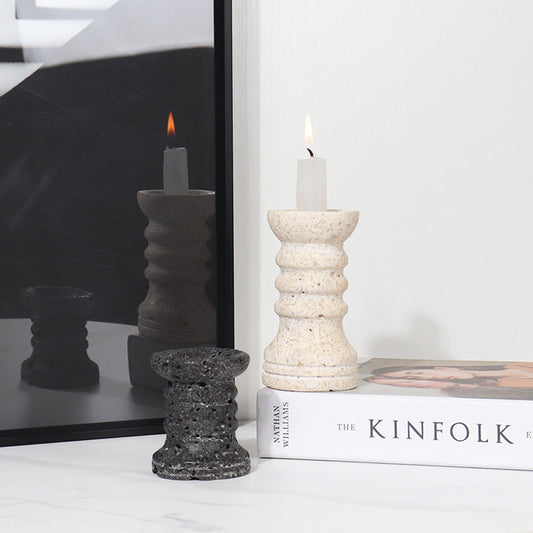 Marble Aromatherapy Candle Holders-Chess（Pair）