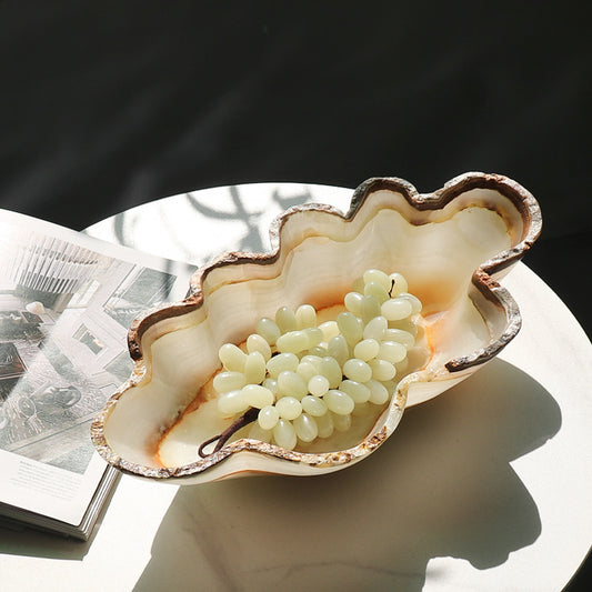 Marble(Onyx) Fruit Tray-Mussel