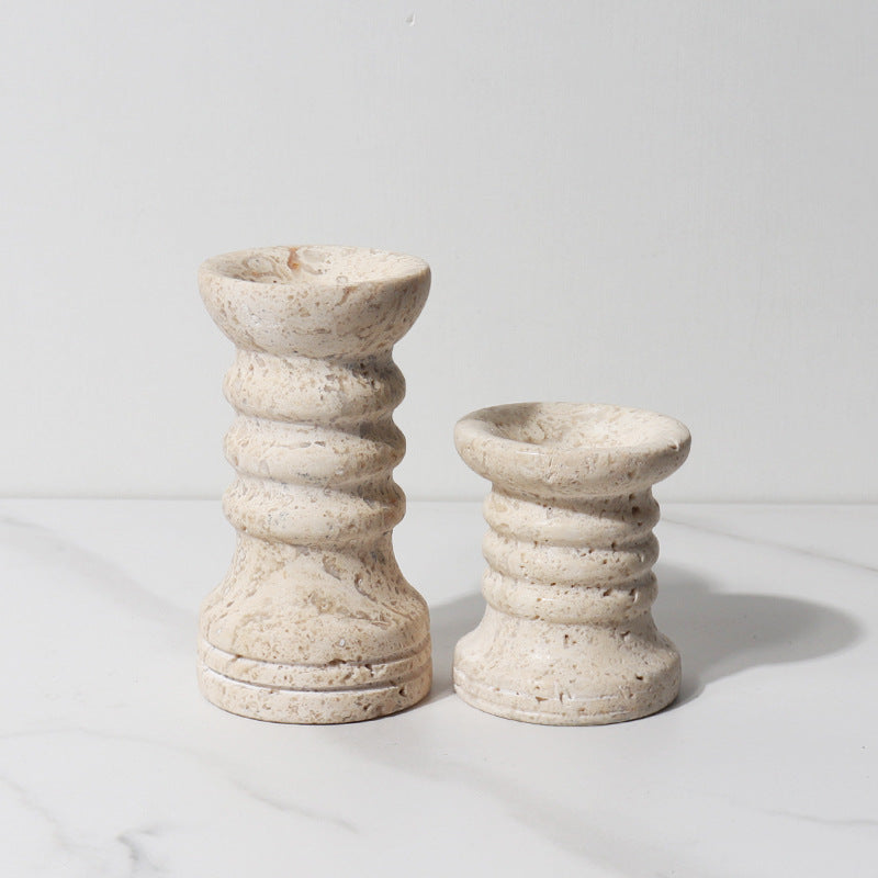 Marble Aromatherapy Candle Holders-Chess（Pair）