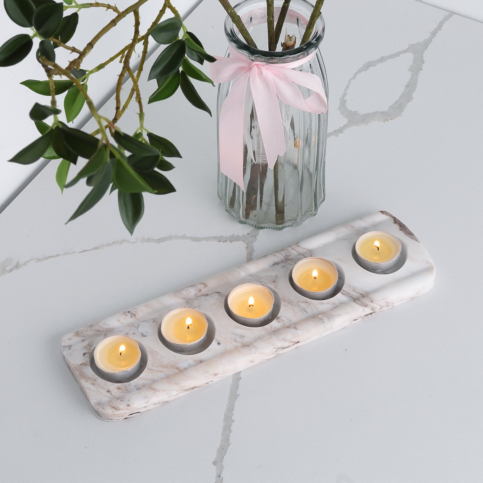 Marble Fve - candle Holder - Marble MarvelMarble Fve - candle HolderMarble MarvelMarble Marvel315*95*20mmMarble Fve - candle Holder