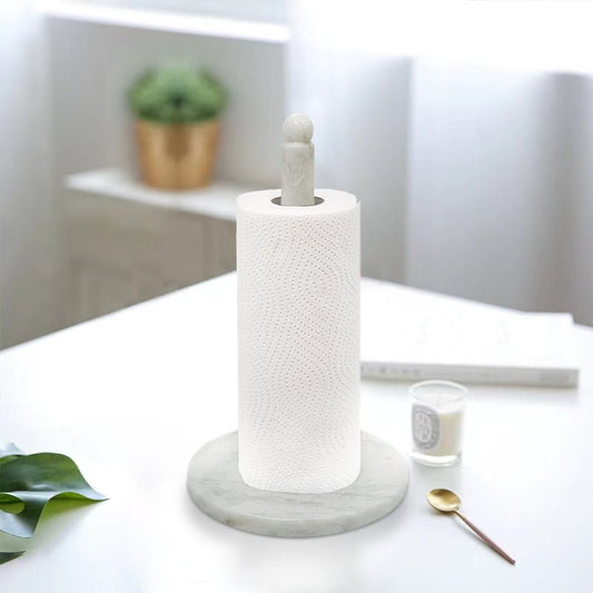 Marble Paper Towel Holder - Marble MarvelMarble Paper Towel HolderMarble MarvelMarble MarvelNamib Fantasy(Base:177*177*20mm Rod :26*26*312mm)Marble Paper Towel Holder