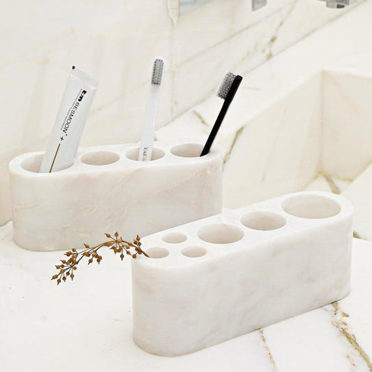 Marble Toothbrush Holder - Marble MarvelMarble Toothbrush HolderMarble MarvelMarble MarvelKarbib Ice(216*65*80mm)Marble Toothbrush Holder